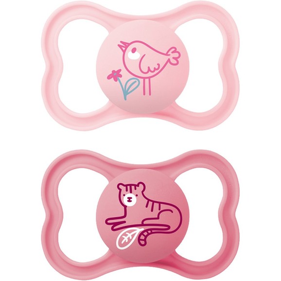 Mam Air Silicone Soother 16m+ 2 Τεμάχια, Κωδ 275SGc - Ροζ / Φούξια