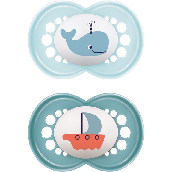 Mam Original Latex Soother 6-16m Κωδ 151L, 2 Τεμάχια - Γαλάζιο / Μπλε Mam Original Latex Soother 6-16m Κωδ 151L, 2 Τεμάχια - Γαλάζιο / Μπλε