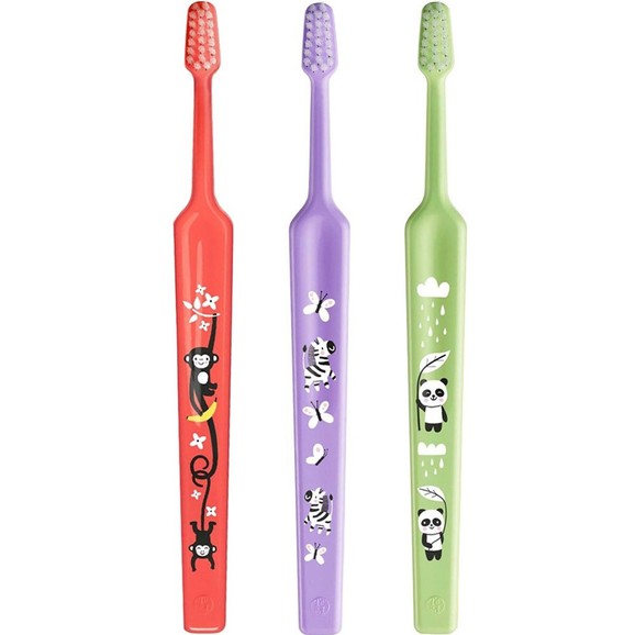 TePe Mini Extra Soft 0-6 Years Toothbrush 3 Τεμάχια - Κοραλί / Λιλά / Λαχανί TePe Mini Extra Soft 0-6 Years Toothbrush 3 Τεμάχια - Κοραλί / Λιλά / Λαχανί