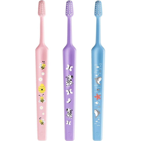 TePe Mini Extra Soft 0-6 Years Toothbrush 3 Τεμάχια - Ροζ / Λιλά / Γαλάζιο TePe Mini Extra Soft 0-6 Years Toothbrush 3 Τεμάχια - Ροζ / Λιλά / Γαλάζιο