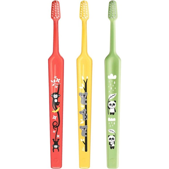 TePe Mini Extra Soft 0-6 Years Toothbrush 3 Τεμάχια - Κοραλί / Κίτρινο / Πράσινο TePe Mini Extra Soft 0-6 Years Toothbrush 3 Τεμάχια - Κοραλί / Κίτρινο / Πράσινο