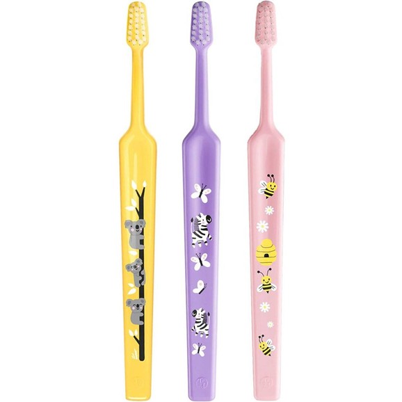 TePe Mini Extra Soft 0-6 Years Toothbrush 3 Τεμάχια - Κίτρινο / Λιλά / Ροζ TePe Mini Extra Soft 0-6 Years Toothbrush 3 Τεμάχια - Κίτρινο / Λιλά / Ροζ