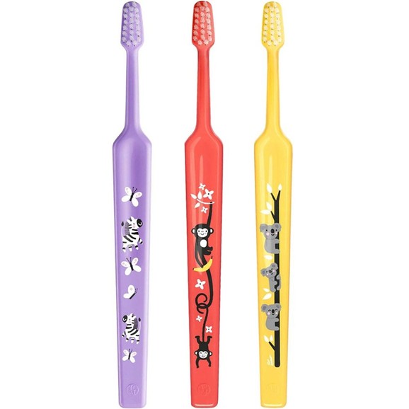 TePe Mini Extra Soft 0-6 Years Toothbrush 3 Τεμάχια - Λιλά / Κοραλί / Κίτρινο TePe Mini Extra Soft 0-6 Years Toothbrush 3 Τεμάχια - Λιλά / Κοραλί / Κίτρινο