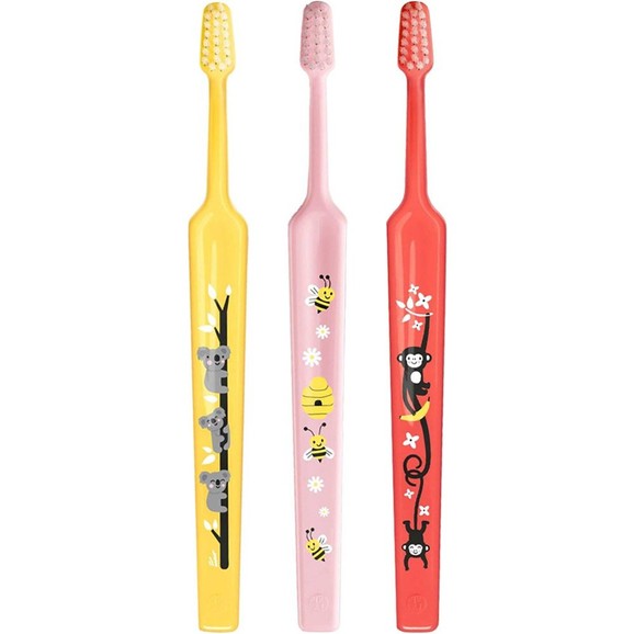 TePe Mini Extra Soft 0-6 Years Toothbrush 3 Τεμάχια - Κίτρινο / Ροζ / Κοραλί TePe Mini Extra Soft 0-6 Years Toothbrush 3 Τεμάχια - Κίτρινο / Ροζ / Κοραλί