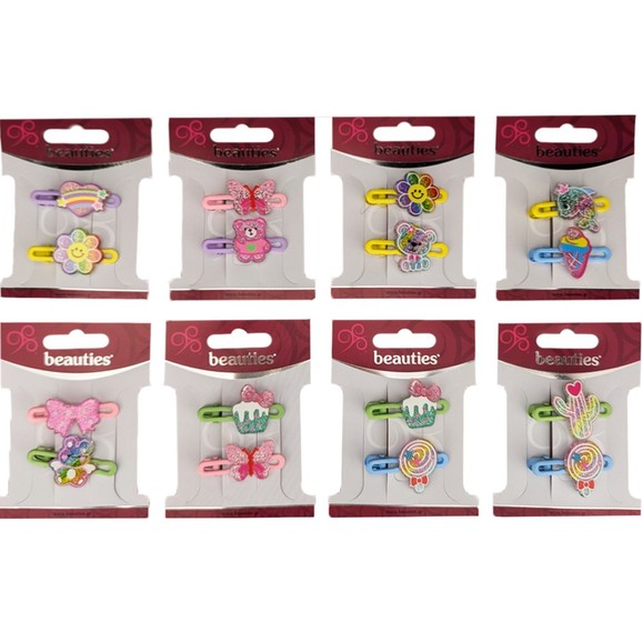 Δώρο Beauties Παιδικά Τσιμπιδάκια Μαλλιών σε Τυχαία Επιλογή Σχεδίου & Χρώματος 2 Τεμάχια