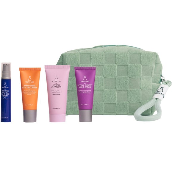 Δώρο Youth Lab Peptides Reload All in One Serum 10ml & Brightening Vit-C Gel Cream 20ml & Hydro Cleanser 35ml & Retinol Reboot Night Cream 20ml & Νεσεσέρ 1 Τεμάχιο