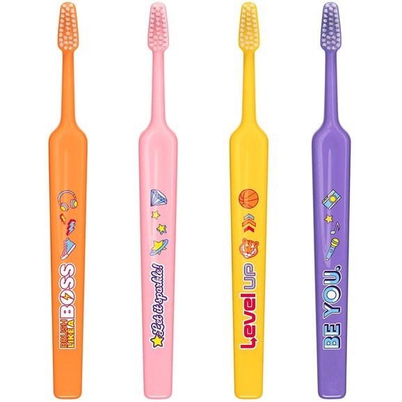 TePe Kids Soft Toothbrush 6+ Years 4 Τεμάχια - Multicolor 9