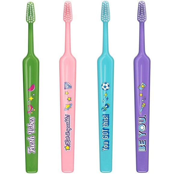 TePe Kids Extra Soft 6+ Years Multicolor Toothbrush 4 Τεμάχια σε Τυχαία Επιλογή Χρώματος 