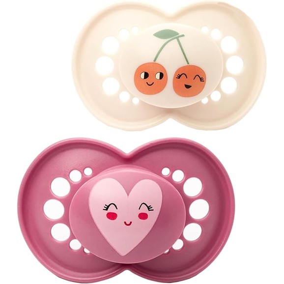 Mam Original Silicone Soother 6-16m 2 Τεμάχια, Κωδ 150SGc - Φουξια / Κρεμ