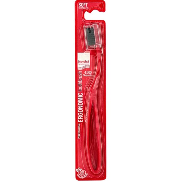 Δώρο Intermed Professional Ergonomic Soft Red Toothbrush 1 Τεμάχιο