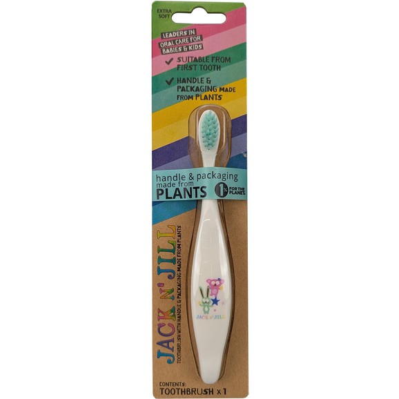 Jack n\' Jill Biodegradable Kids Toothbrush Extra Soft Animal Party 1 Τεμάχιο - Λαγουδάκι