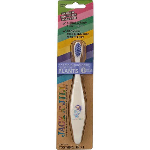 Jack n\' Jill Biodegradable Kids Toothbrush Extra Soft Animal Party 1 Τεμάχιο Μονόκερος