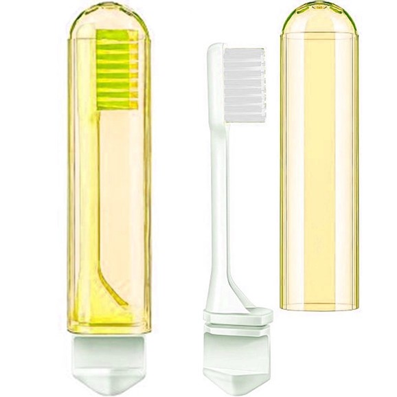 Δώρο Dr Organic Φορητή Οδοντόβουρτσα με Θήκη Κίτρινη 1 Τεμάχιο