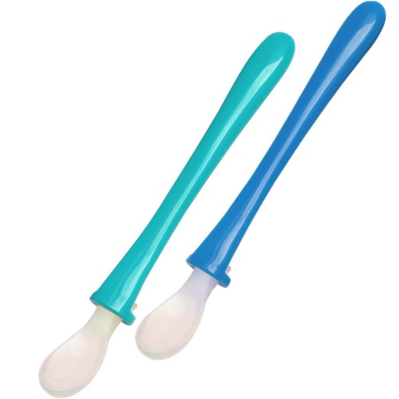 Mam Primamma 6m+ Soft Weaning Spoon 2 Τεμάχια - Πράσινο, Μπλέ