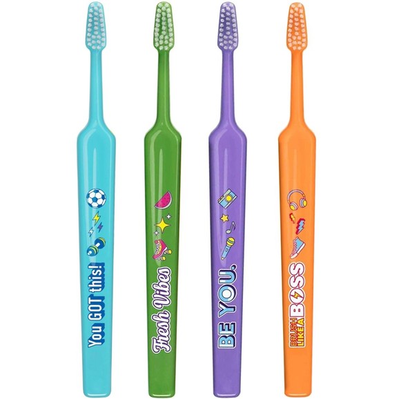TePe Kids Extra Soft Toothbrush 6+ Years 4 Τεμάχια - Multicolor 6