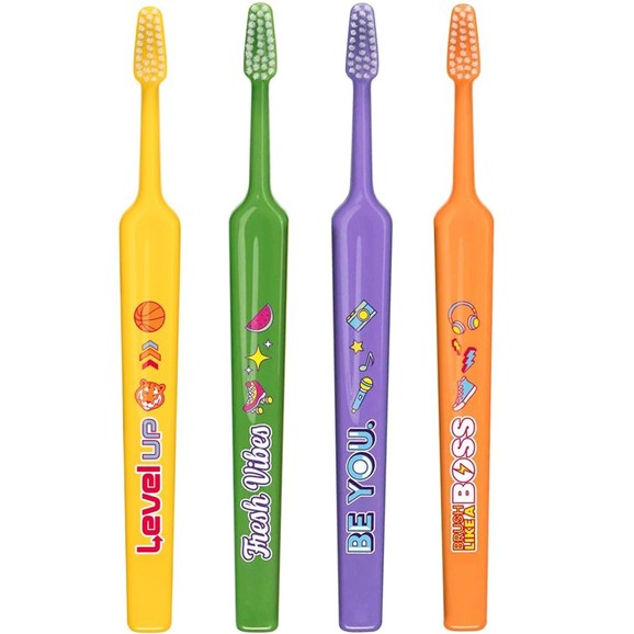 TePe Kids Extra Soft Toothbrush 6+ Years 4 Τεμάχια - Multicolor 7