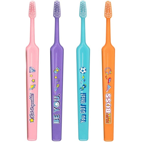 TePe Kids Extra Soft Toothbrush 6+ Years 4 Τεμάχια - Multicolor 5