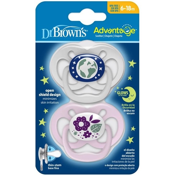 Dr.Brown\'s Advantage Soother 6-18m Κωδ PA22003, 2 Τεμάχια