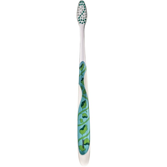 Jordan Individual Reach Small Precision Head Medium Toothbrush 1 Τεμάχιο Πράσινο - Γαλάζιο