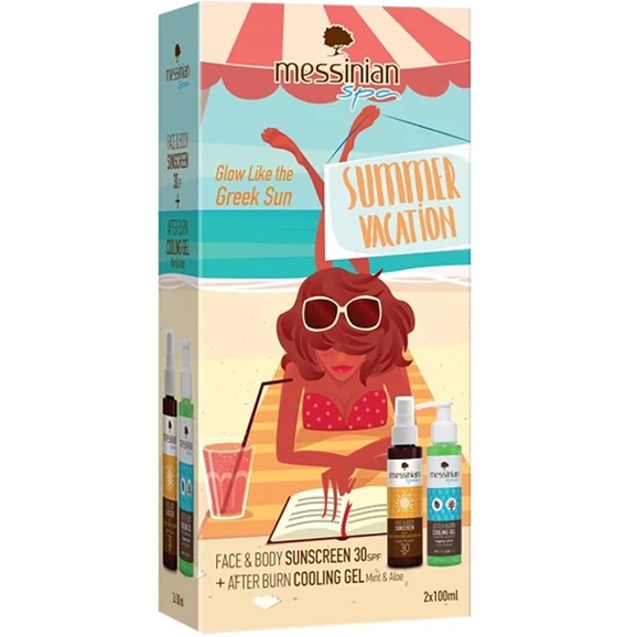 Δώρο Messinian Spa Yogurt & Carrot Face & Body Spf30 Sunscreen 100ml & Organic Olive, Mint & Aloe After Burn Cooling Gel 100ml