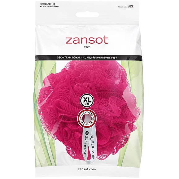 Zansot Mesh Sponge Extra Large 1 Τεμάχιο - Ροζ