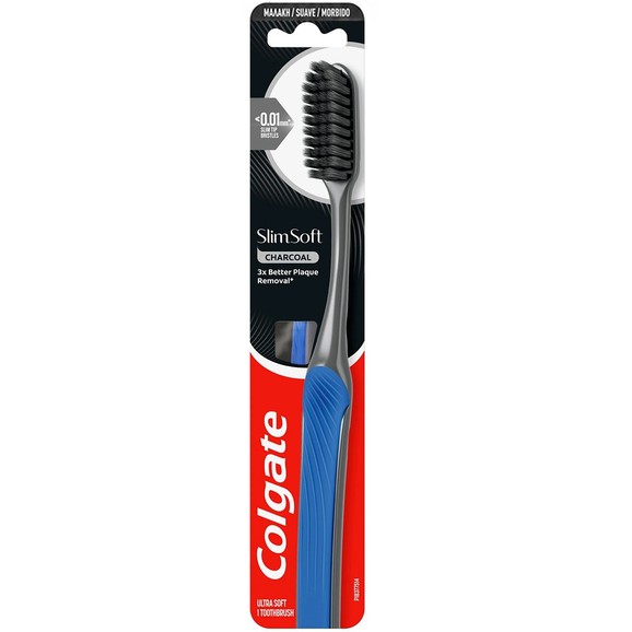 Colgate Slim Soft Charcoal 0.01mm Toothbrush 1 Τεμάχιο - Μπλε