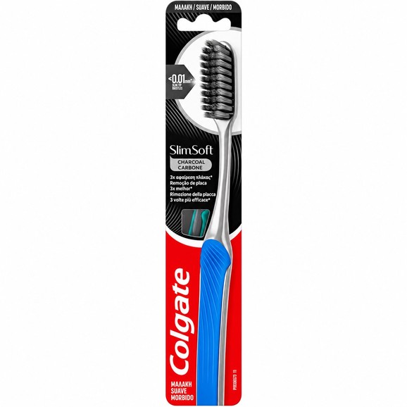 Colgate Slim Soft Charcoal 0.01mm Toothbrush 1 Τεμάχιο - Πράσινο
