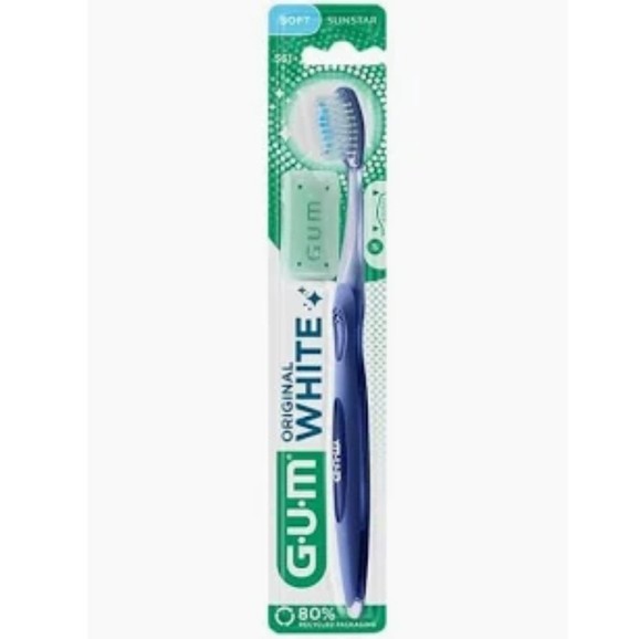 Gum Original White 561 Soft Toothbrush 1 Τεμάχιο - Μπλέ