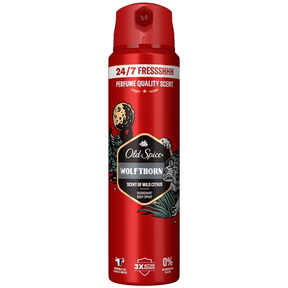 Old Spice Wolfthorn Scent Of Wild Citrus Deodorant Body Spray 150ml