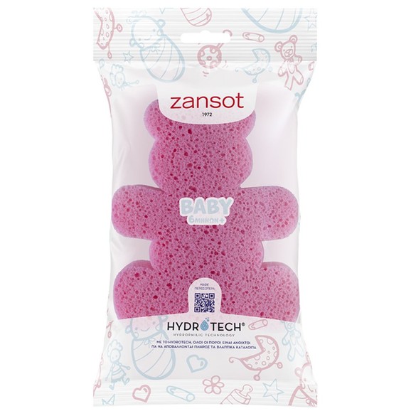 Zansot Baby 6 Months Sponge 1 Τεμάχιο - Ρόζ Αρκουδάκι