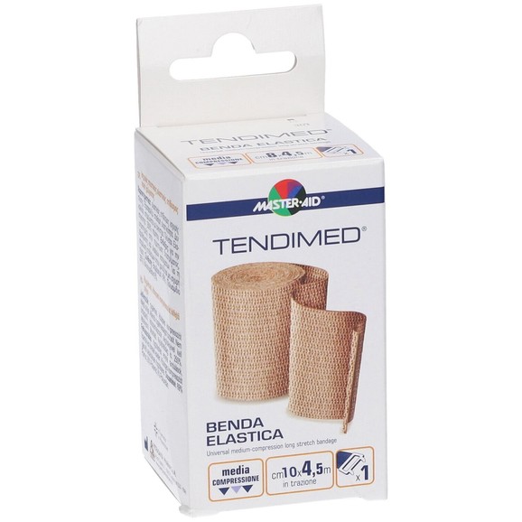 Master Aid Tendimed Universal Medium Compression Long Strech Bandage 4,5m x 10cm 1 Τεμάχιο