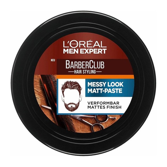 L\'oreal Paris Men Expert BarberClub Messy Hair Molding Clay Μεσαίο Κράτημα & Ματ Τελείωμα για Μούσια & Μαλλιά 75ml