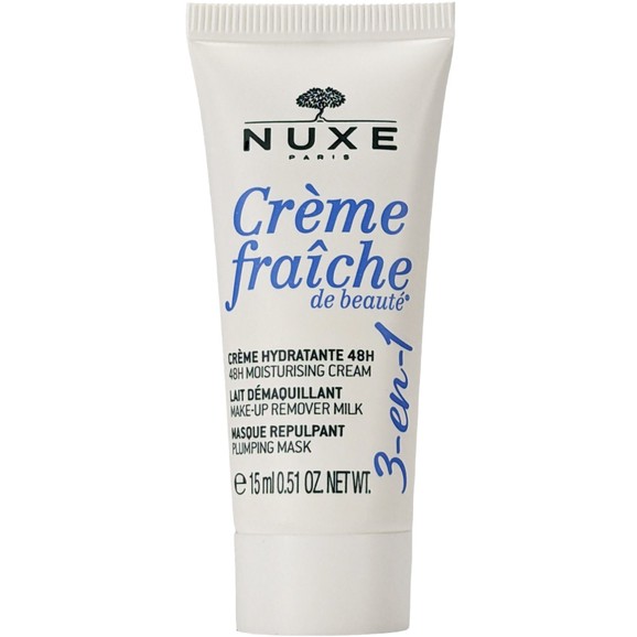Δώρο Nuxe Creme Fraiche de Beaute 3in1 48H Ενυδατική Κρέμα, Γαλάκτωμα Ντεμακιγιάζ & Μάσκα Επαναπύκνωσης Προσώπου - Ματιών 15 ml