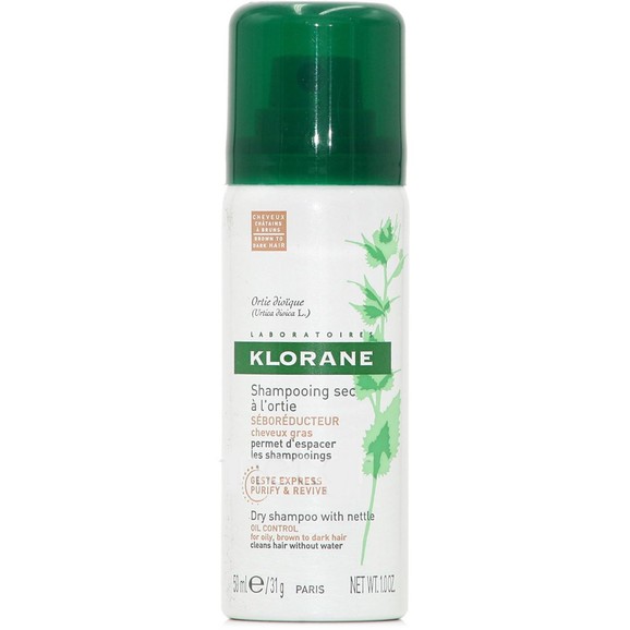 Δώρο Klorane Shampooing Sec a l\'Ortie Ξηρό Shampoo με Γαλάκτωμα Τσουκνίδας & Φυσικό Χρώμα, για Λιπαρά Μαλλιά 50ml