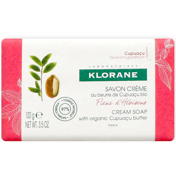 Klorane Nourishing Body Cream Soap with Organic Cupuacu Butter & Hibiscus Flower Κρεμώδες Σαπούνι με Άρωμα Άνθος Ιβίσκου 100gr