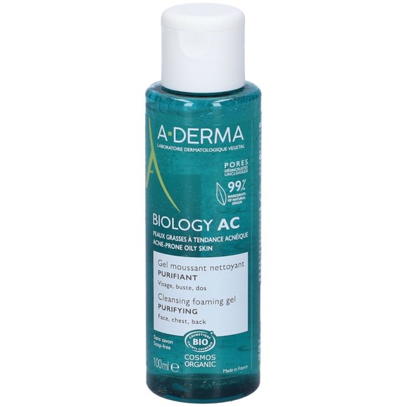 Δώρο A-Derma Biology-AC Cleansing Foaming Gel Purifying Face, Chest & Back 100ml