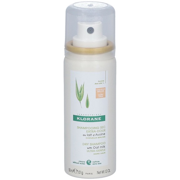 Klorane Dry Shampoo Avoine with Oat Milk for Dark Hair Mini Size 50ml Klorane Dry Shampoo Avoine with Oat Milk for Dark Hair Mini Size 50ml