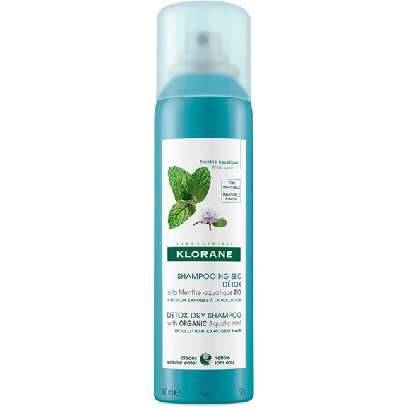 Klorane Detox Dry Shampoo With Organic Aquatic Mint 150ml