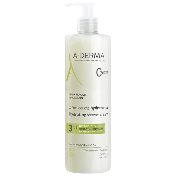 A-Derma Fragile Skin Hydrating Shower Cream 750ml A-Derma Fragile Skin Hydrating Shower Cream 750ml