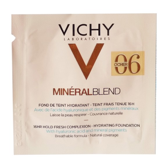 Δείγμα Vichy MineralBlend Make Up Fond de Teint Hydratant Ενυδατικό Foundation, Φυσική Κάλυψη & Επιδερμίδα Γεμάτη Φρεσκάδα 1ml