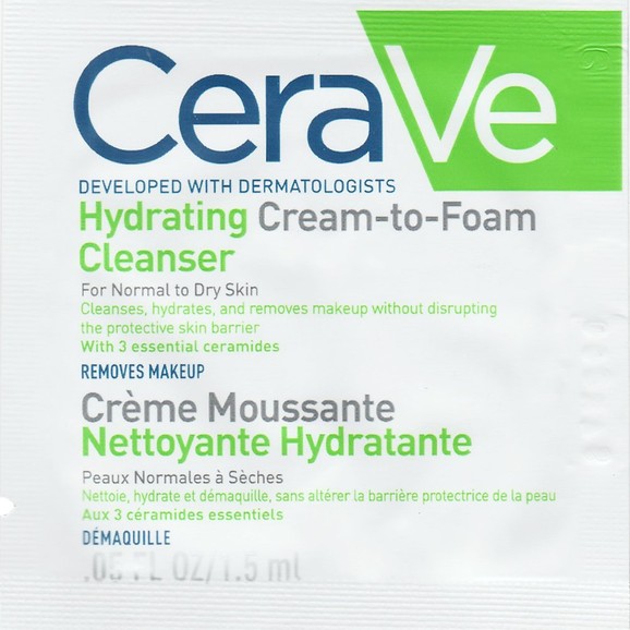 Δείγμα CeraVe Hydrating Cream to Foam Cleanser for Normal to Dry Skin 1,5ml Δείγμα CeraVe Hydrating Cream to Foam Cleanser for Normal to Dry Skin 1,5ml