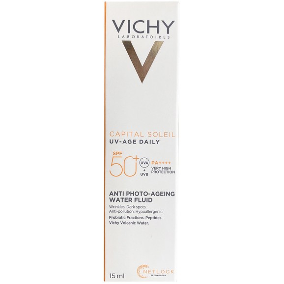 Δώρο Vichy Capital Soleil UV-Age Daily Anti Photo-Ageing Water Fluid Spf50+, 15ml