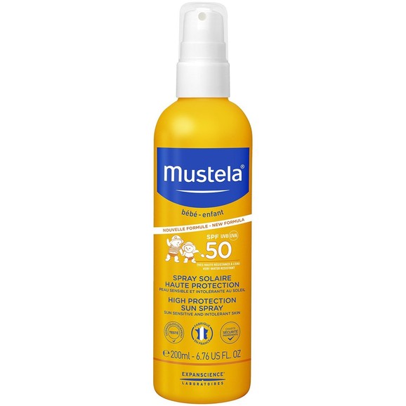 Mustela Bebe New Formula High Protection Sun Spray Spf50, 200ml