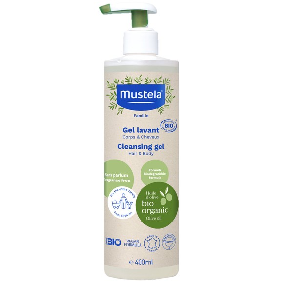 Mustela Bio Organic Cleansing Hair & Body Gel 400ml