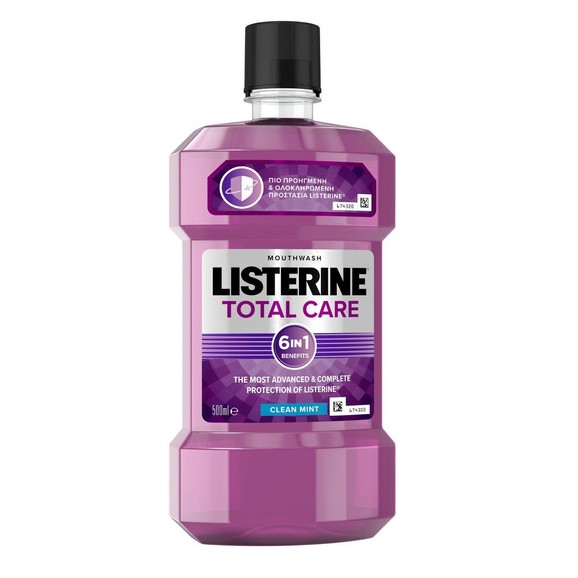 Δώρο Listerine Total Care Clean Mint Στοματικό Διάλυμα με Έξι Οφέλη για πιο Προηγμένη & Ολοκληρωμένη Προστασία 500ml