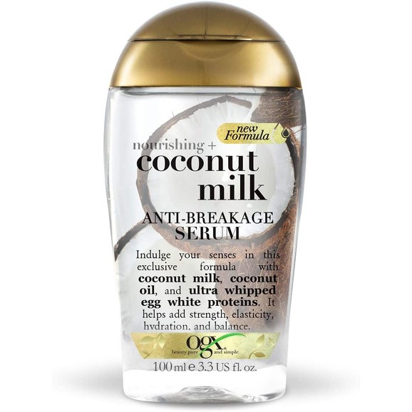 OGX Coconut Milk Anti Breaking Serum Ορός Θρέψης Κατά του Σπασίματος για Επαναφορά της Ελαστικότητας των Μαλλιών 100ml
