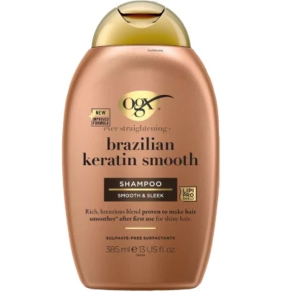 OGX Brazilian Keratin Smooth Ever Straightening Shampoo 385ml
