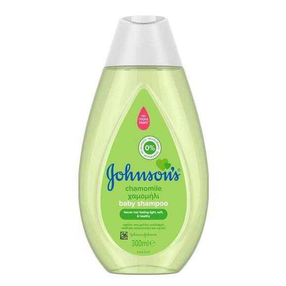 Johnson\'s Baby Shampoo Chamomile Βρεφικό Σαμπουάν με Χαμομήλι για Αίσθηση Απαλότητας & Υγείας στα Μαλλάκια 300ml