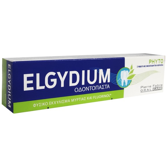 Elgydium Phyto Toothpaste Καθημερινή Οδοντόκρεμα Κατά της Πλάκας με Φυσικό Εκχύλισμα Μυρτιάς, Συμβατή με Ομοιοπαθητική 75ml