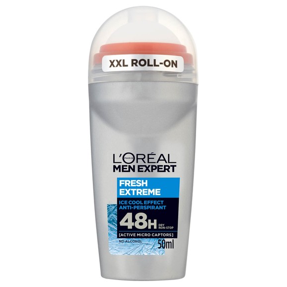 L\'oreal Paris Men Expert Fresh Extreme Roll-On Ανδρικό Αποσμητικό με 48ωρη Ολική Προστασία για Στεγνή Επιδερμίδα 50ml